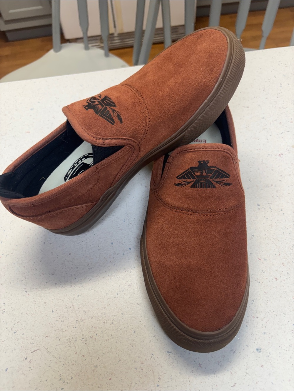 Emerica Rust Suede Slip-On Loafers